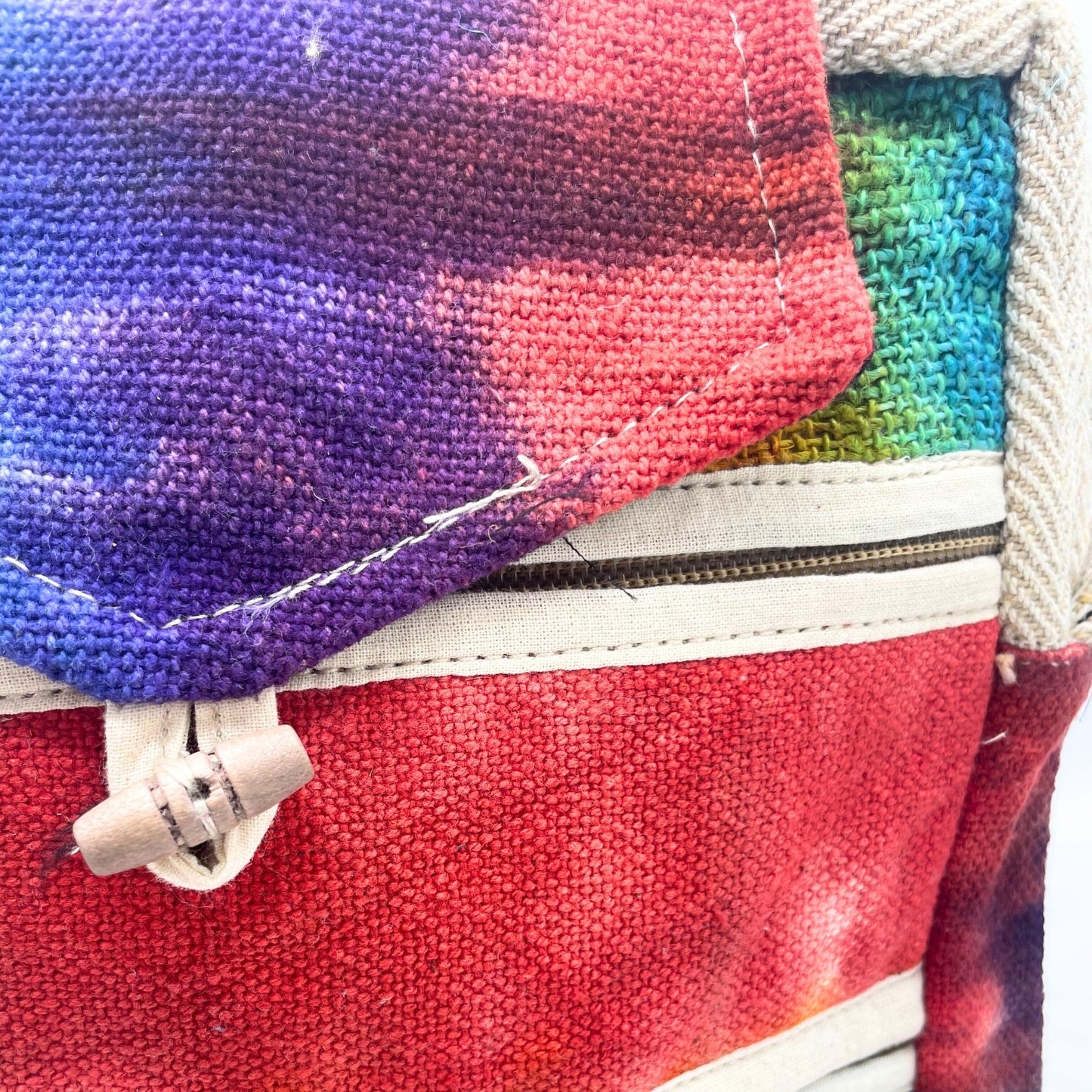 Tie-dye Hemp Messenger Bag 2 Zip & Flop