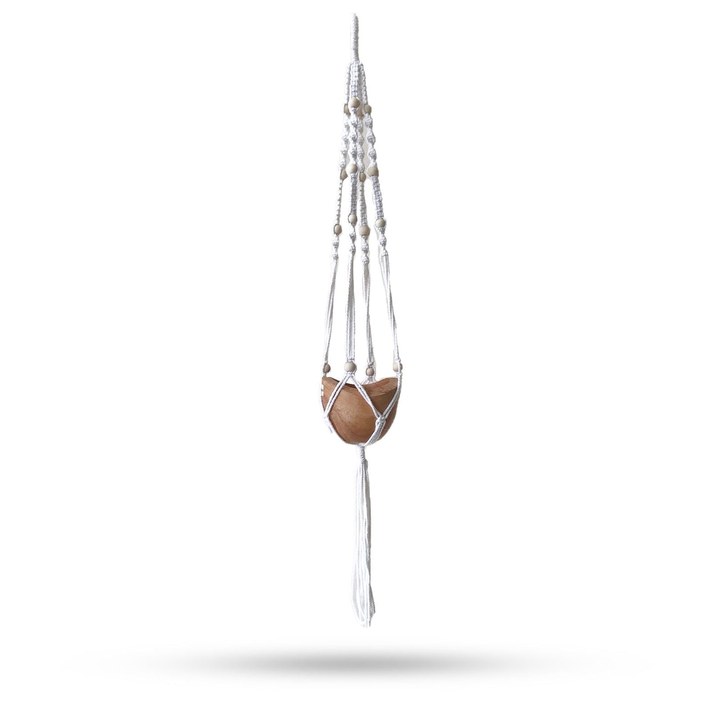 Macrame Pot Holder Beaded - Natural - 1 Meter
