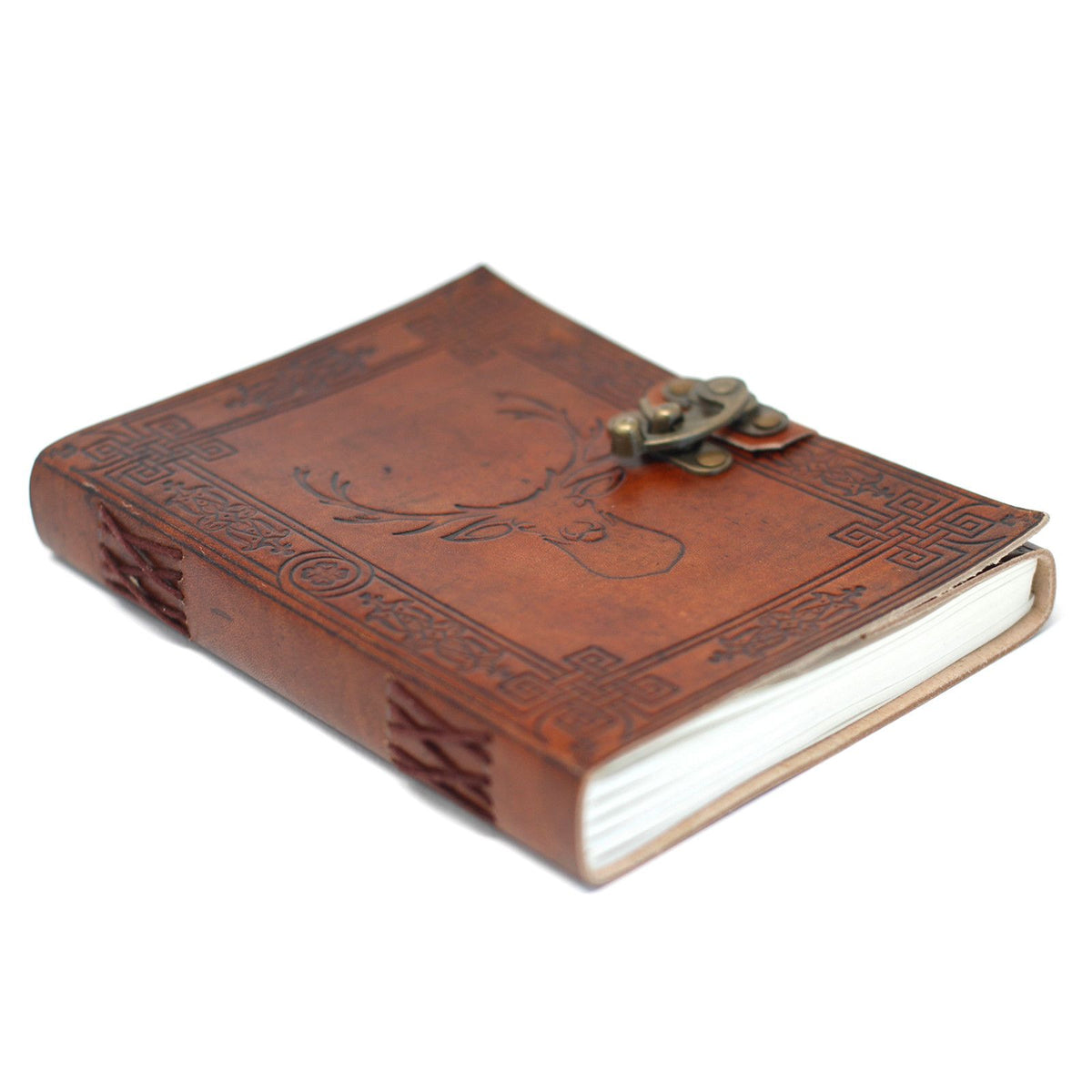 Leather Stag Notebook (20x15cm)