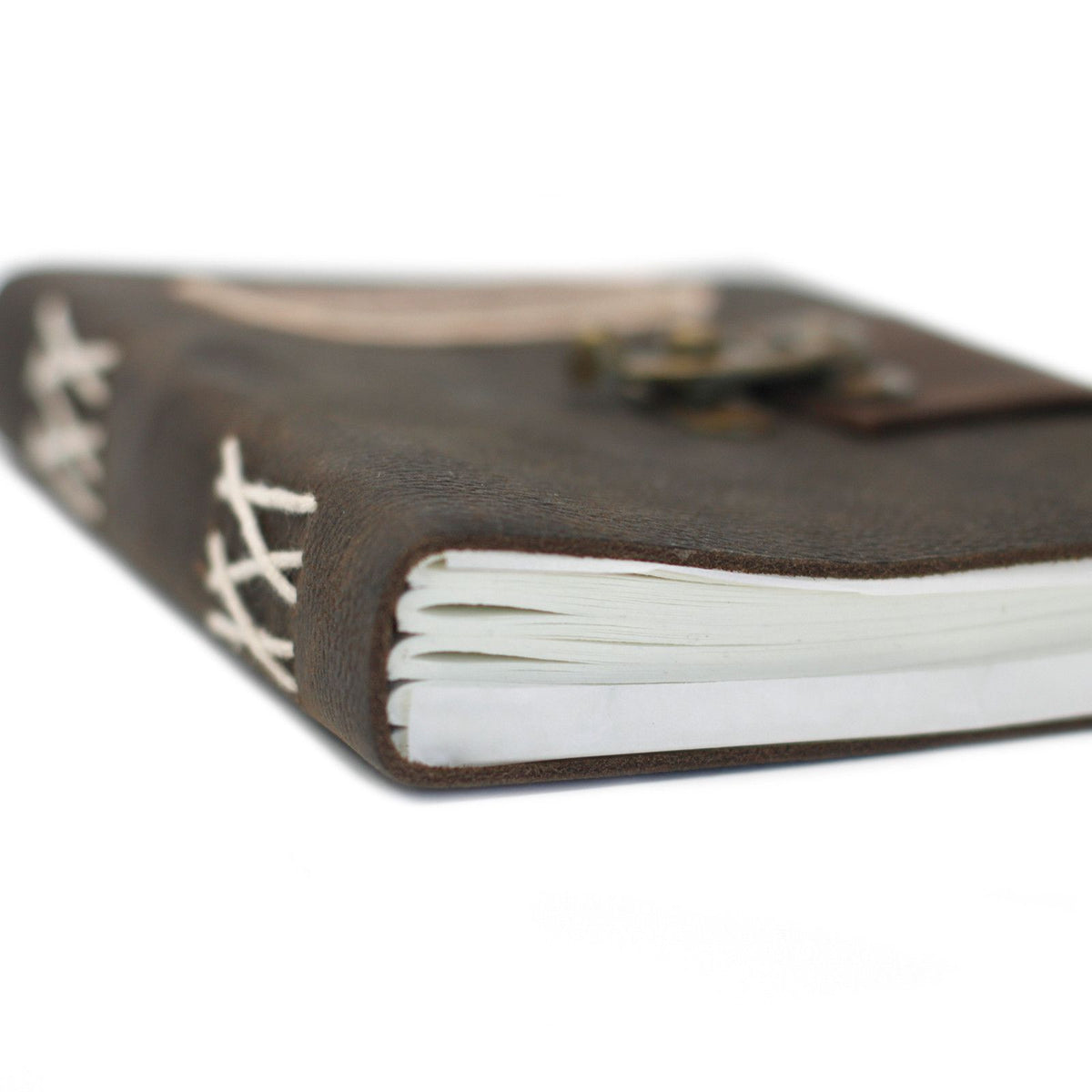 Leather Black Confessions with Lock Notebook (18x13cm)