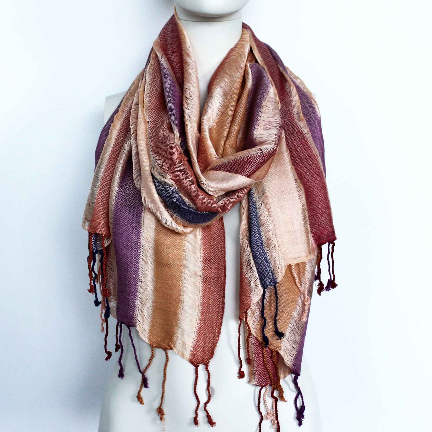 Lrg Indian Boho Scarves - 28x72in - Random Greens