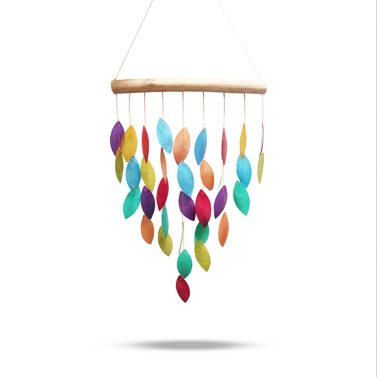 Rainbow Leaf Capiz Chime