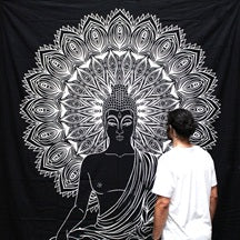 Black & White Cotton Bedspread