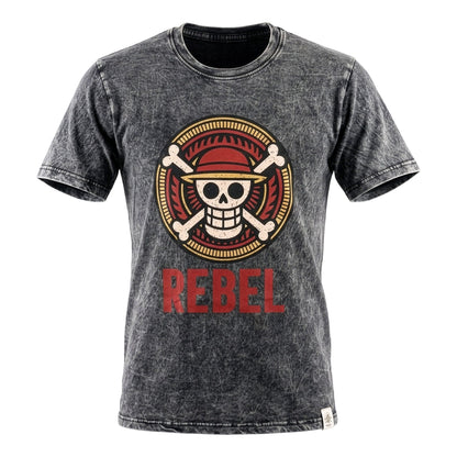 Nomad Sari Stonewashed Cotton T-Shirt - Rebel - Charcoal - Medium