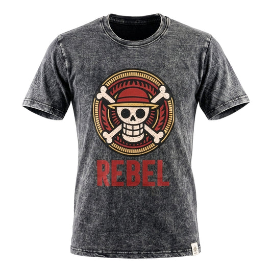 Nomad Sari Stonewashed Cotton T-Shirt - Rebel - Charcoal - Medium