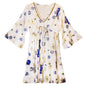 Nomad Sari Evil Eye Dress – White, Blue & Gold – Size M/L