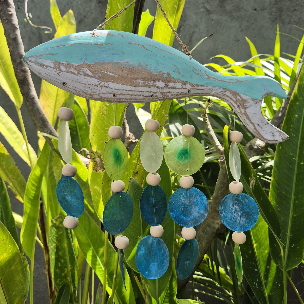 Aqua Fish Carving and Capiz Drop