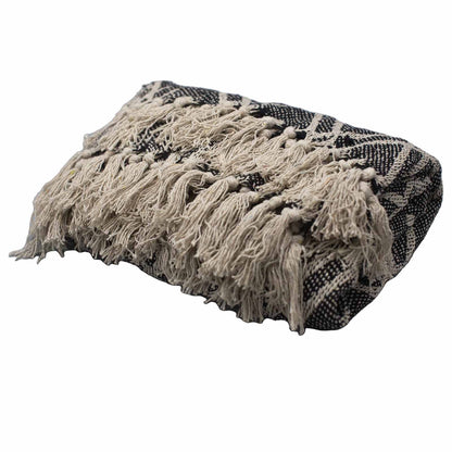 Boho Comfort Throws - Black & Biege Regency