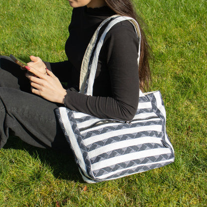 Nomad Sari Jacquard Natural Wander Muse Bags - Atlas Nomad