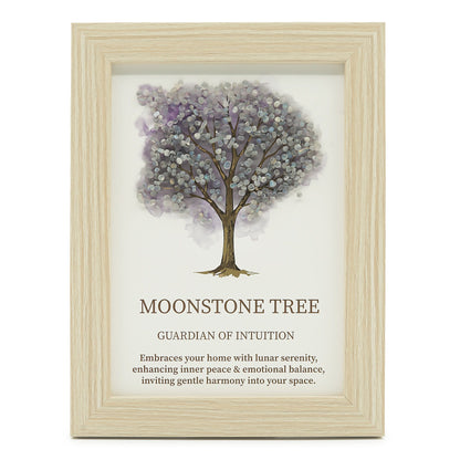 Gemstone Picture - Tree of Life - Moonstone  (20x14.7x1cm)