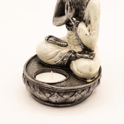 Buddha Candle Holder - White - Medium