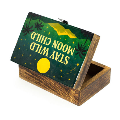 Medium Enamelled Box  - Stay Wild Moon Child