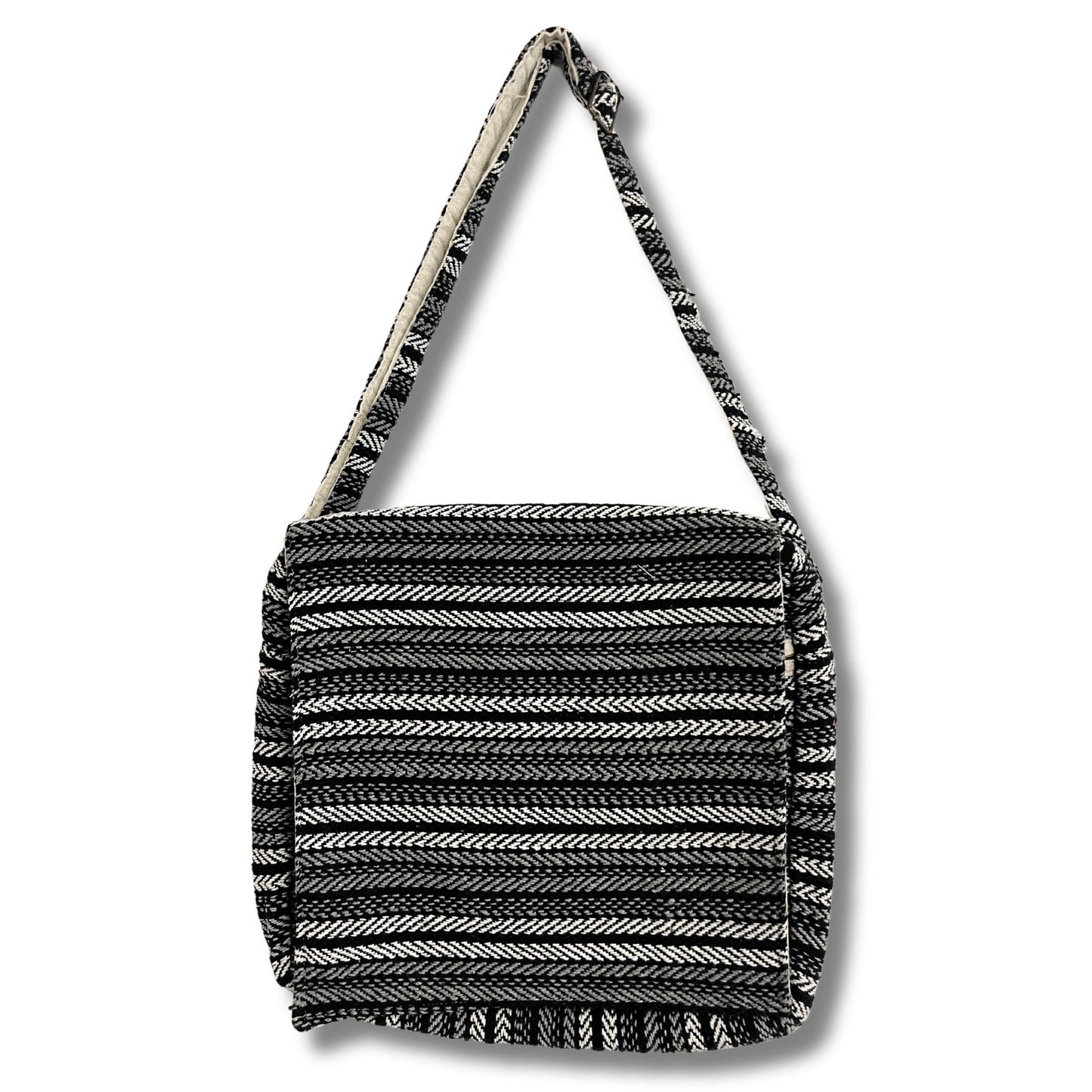 Soft Banjar Laptop Bag - Grey Stripes
