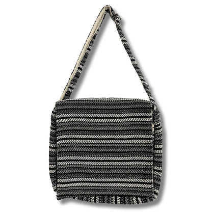 Soft Banjar Laptop Bag - Grey Stripes