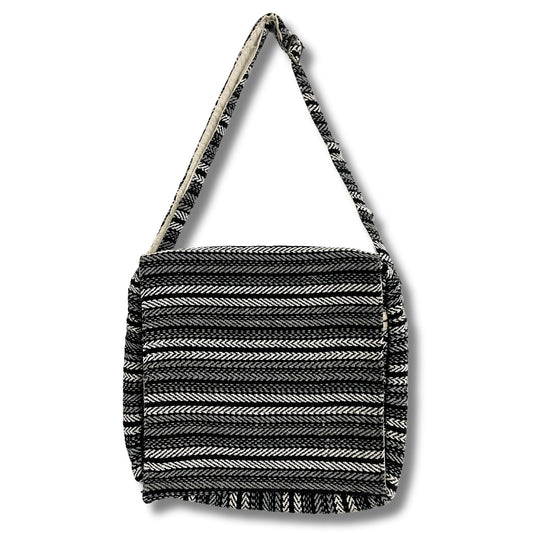 Soft Banjar Laptop Bag - Grey Stripes