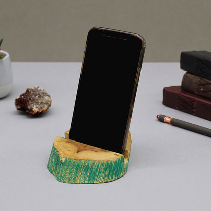 Large Gamal Wood Phone Holder - Greenwash