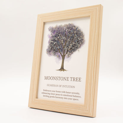 Gemstone Picture - Tree of Life - Moonstone  (20x14.7x1cm)