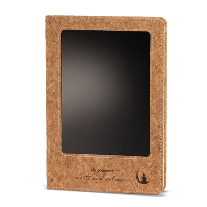A5 Intention Note Book - LCD Wipe Screen - Cork Leather Effect - 160 Pages