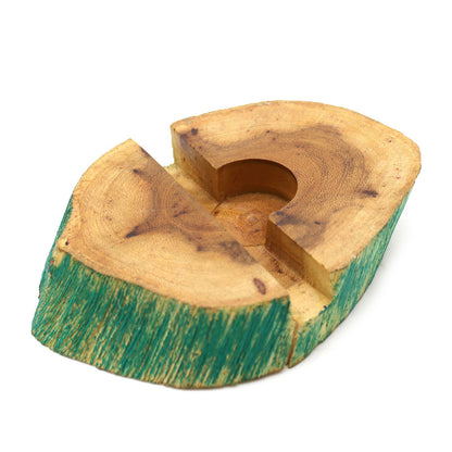 Large Gamal Wood Phone Holder - Greenwash
