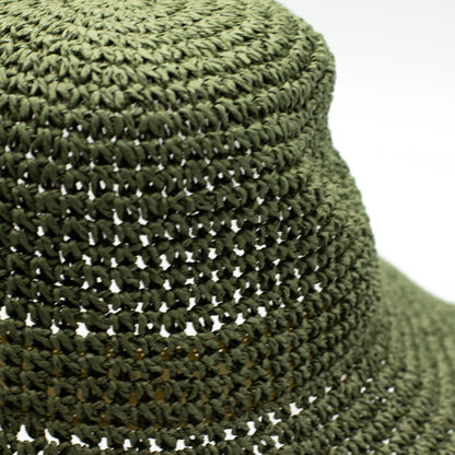 Nomad Sari Floppy Straw Sun Hat - Moss Green