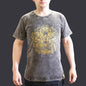 Nomad Sari Stonewashed Cotton T-Shirt – Hamsa – Dark Grey – Small