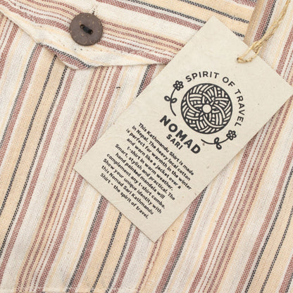 Nomad Sari Grandad Shirt - Brown Beige - Medium