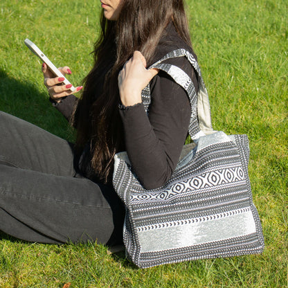Nomad Sari Jacquard Natural Wander Muse Bags - Urban Caravan