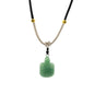 Cord Necklace Gemstone Pendant - Jade Turtle