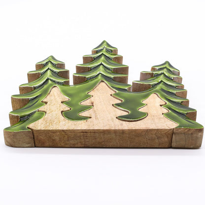 Lost in the Forrest -Three Trees 3D Wooden Decoration - 20x23cm