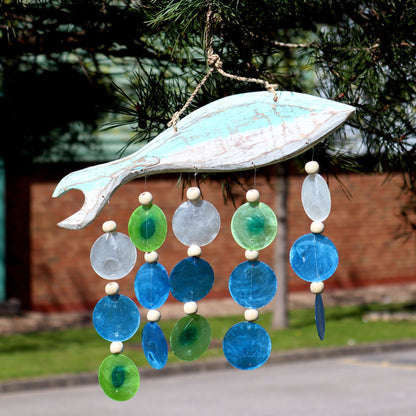 Aqua Fish Carving and Capiz Drop