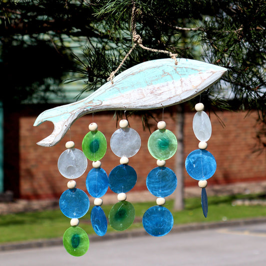 Aqua Fish Carving and Capiz Drop