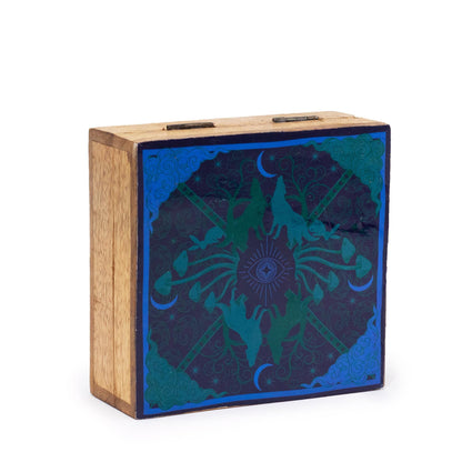 Hop Hare Medium Enamelled Square Box - Wolf & Moon