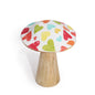 Small Enamelled Mushroom - 10cm - Pastel Hearts