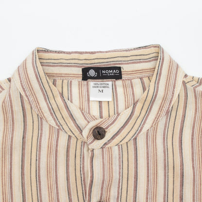 Nomad Sari Grandad Shirt - Brown Beige - Medium