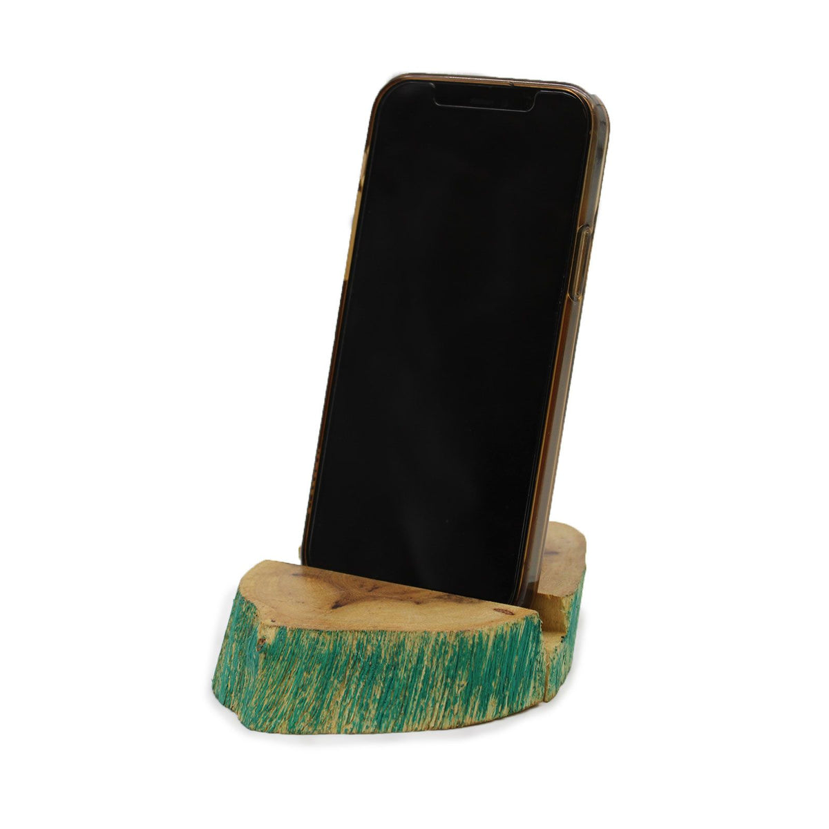 Large Gamal Wood Phone Holder - Greenwash