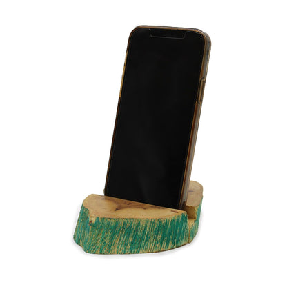 Large Gamal Wood Phone Holder - Greenwash