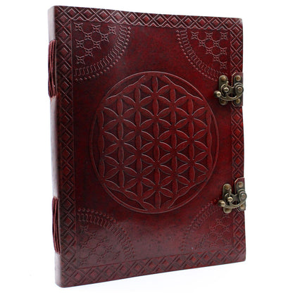 Huge Flower of Life Leather Book (25x32.5cm - 200 pages)