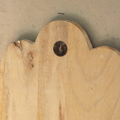 Mango Wood Hamsa Wall Plaque - Whitewash