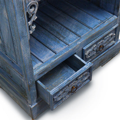 Albasia Bathroom Cabinet - Blue Wash