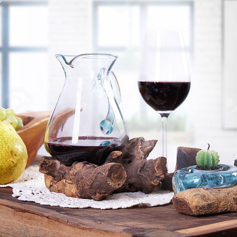 Molten Glass on Wood - Water Jug