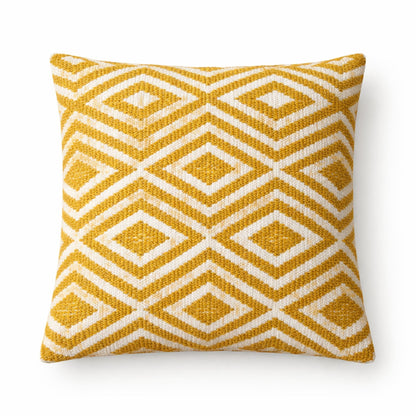 Classic Cushion Cover - Mustard Diamonds - 45x45cm