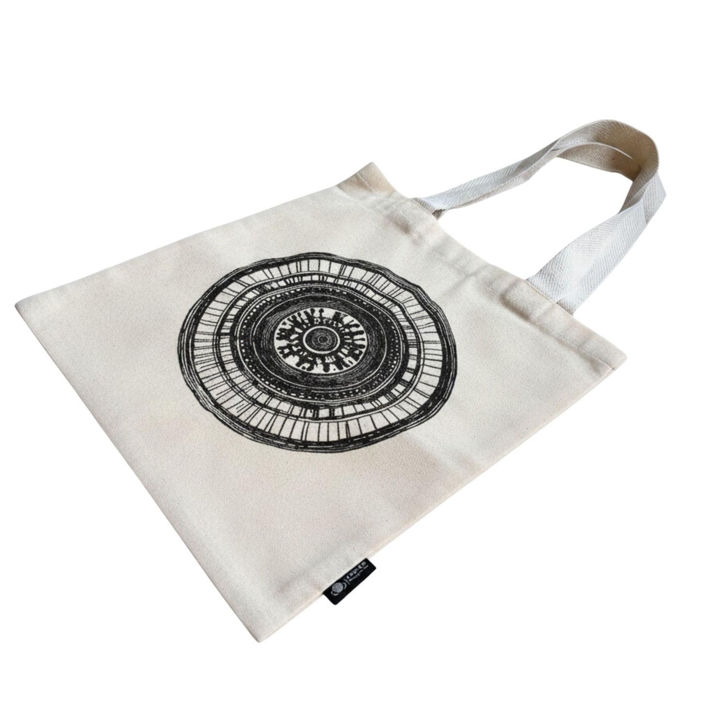 Nomad Sari Iconic Basic Tote Bag - Urban Mandala - Natural 4oz