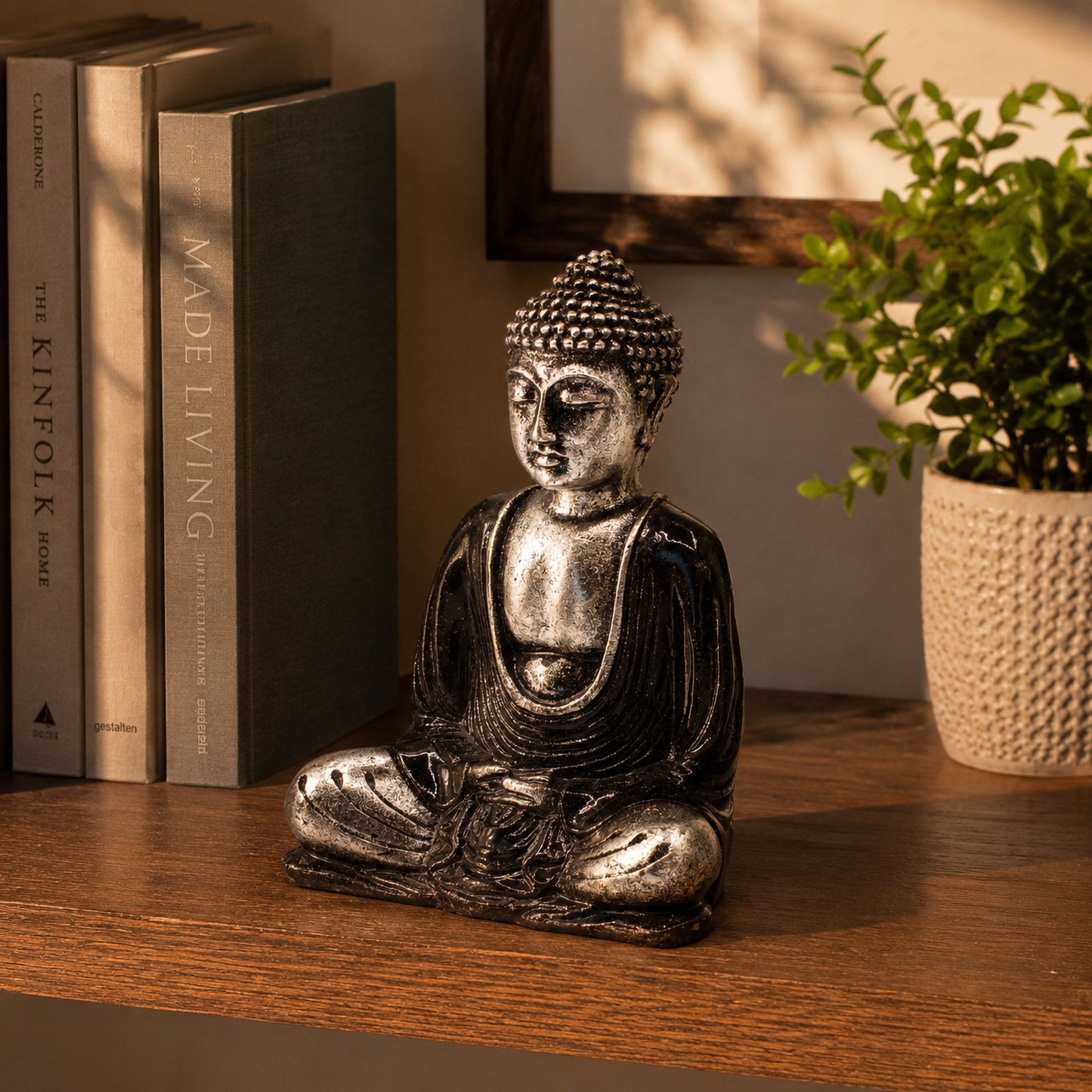 Black & Grey Buddha - Medium