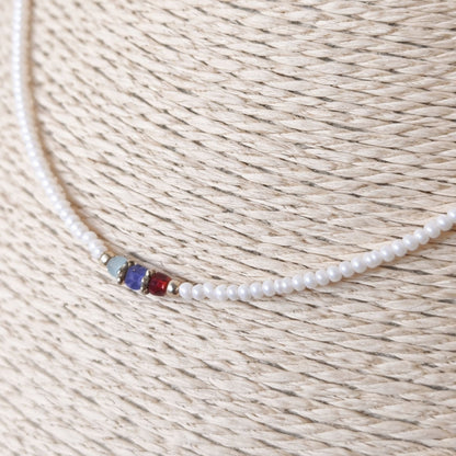 Nepalese Extra Fine Gem Necklace - Pearl & Cut Beads