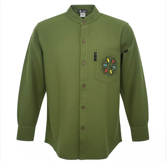 Nomad Sari Kathmandu Shirt - Forest Green - XL