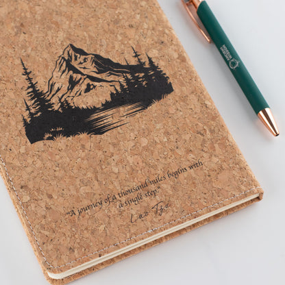 A5 Intention Note Book - LCD Wipe Screen - Cork Leather Effect - 160 Pages