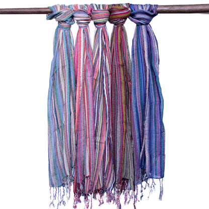 Indian Boho Scarves - 22x72in - Random Purples