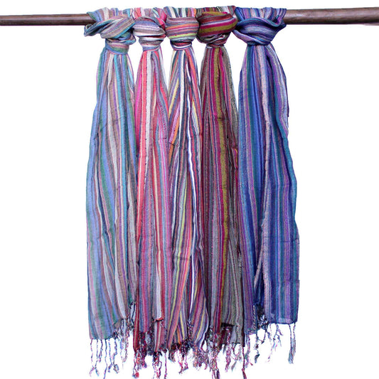 Indian Boho Scarves - 22x72in - Random Purples