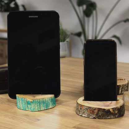 Large Gamal Wood Phone Holder - Greenwash
