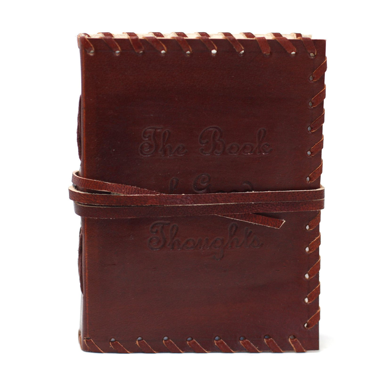 Leather Book of Thoughts with Wrap Notebook (15x10cm)